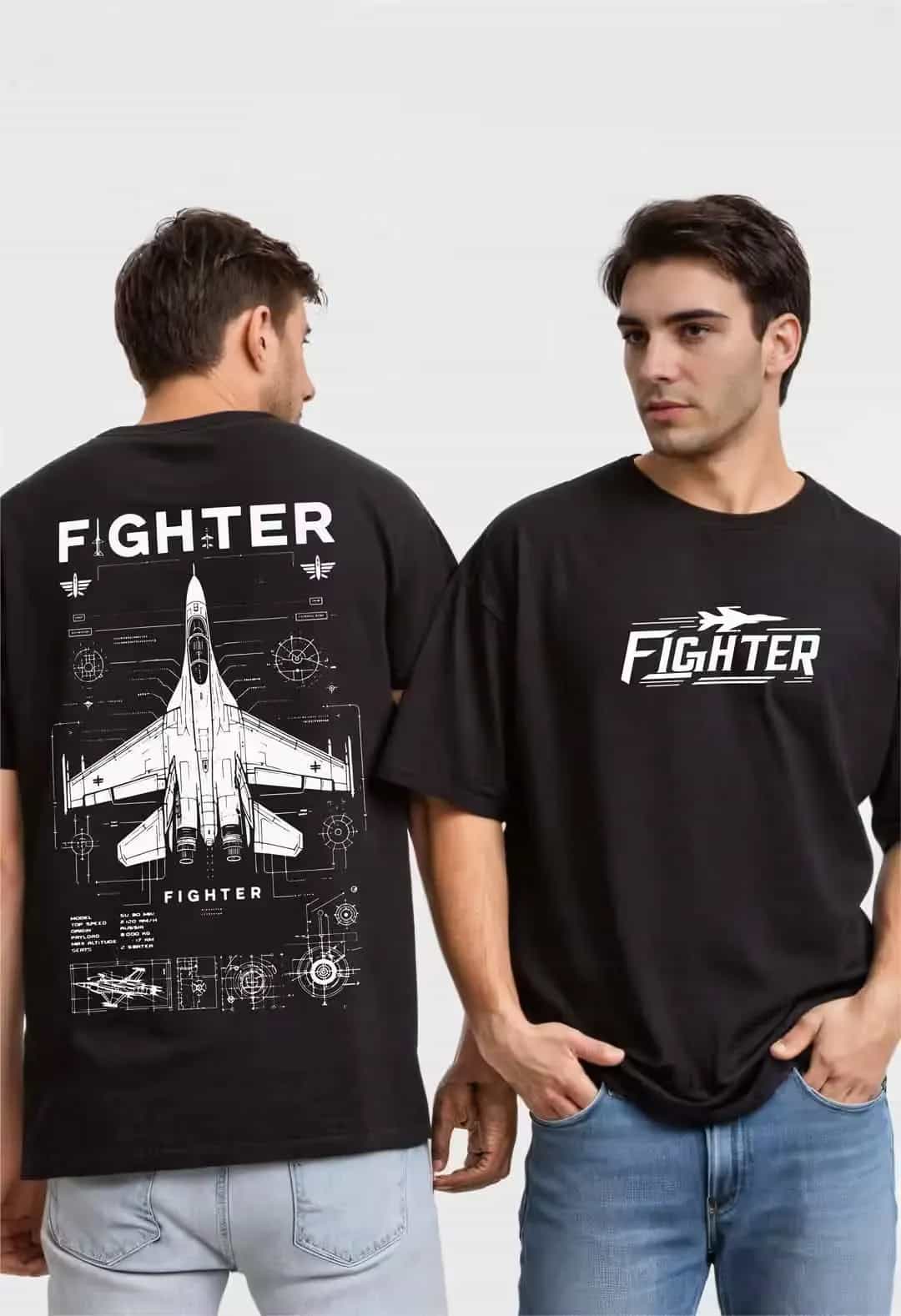 Wild Dragon Men's Oversized Fighter T-Shirt