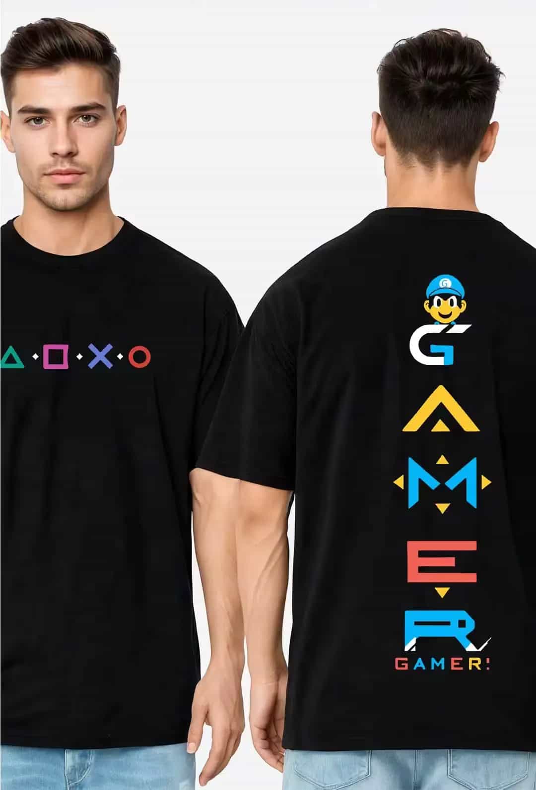 Wild Dragon Men's Oversized Game Mode ON T-Shirt