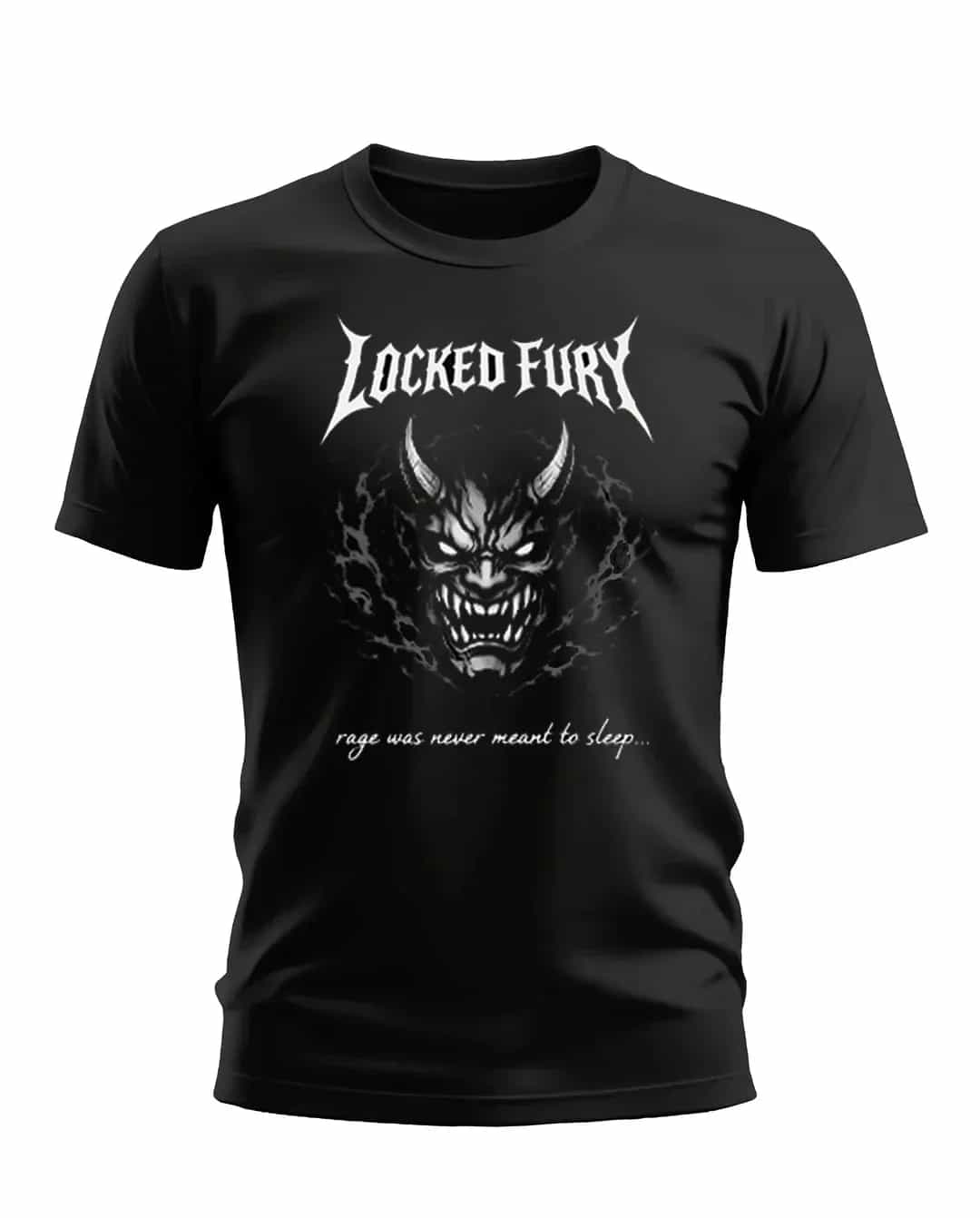 Wild Dragon Men's Regular Locked Fury Demon T-Shirt